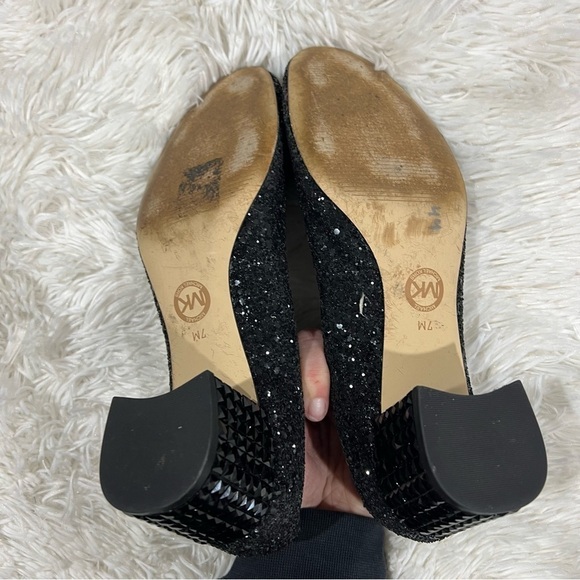 Michael Kors Arabella kitten pump black Suede jeweled heel size 7 - Picture 5 of 12